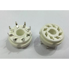 1PC GZC8-Y PCB mount Silver plated 8pin Vacuum Valve Tube socket for 5Z3P 6j8p EL34 KT66 KT88 6V6