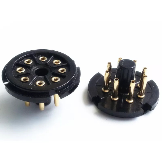 1PC 8pin S8AEH-G bakelite Gold plated Vacuum tube socket for KT66 GZ34 5R4GY 5U4G 6AS7G 6B4G