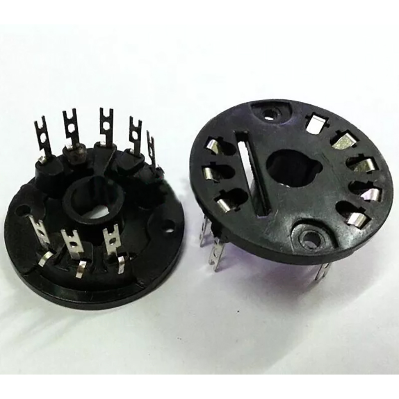 1PC Silver plated Bakelite 8Pin Vacuum Tube Socket for AZ11 EF12 EL12
