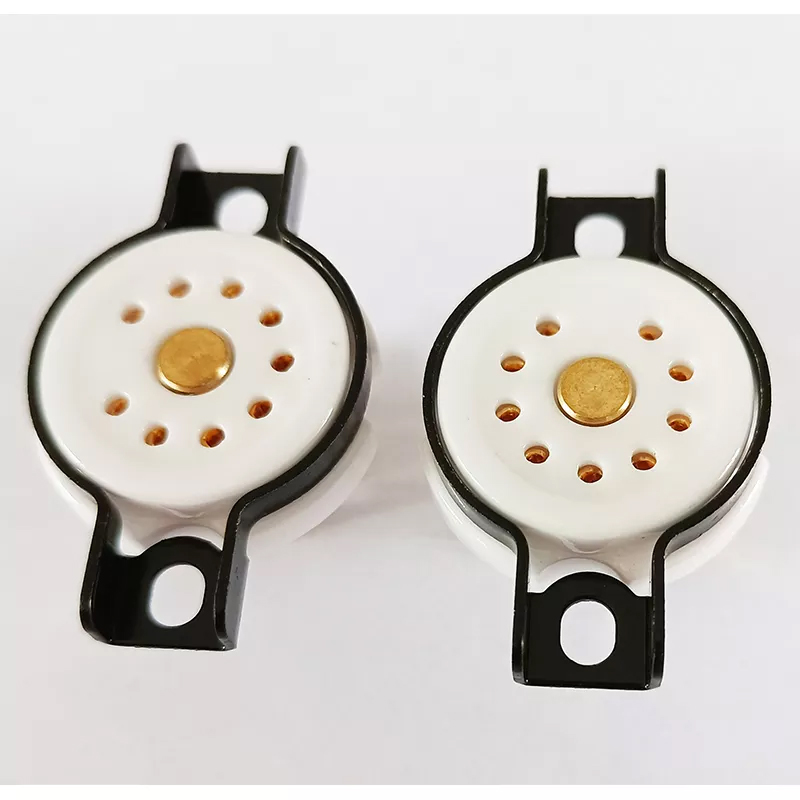 1PC EIZZ 9pin Ceramic Vacuum Tube Socket for 6DJ8 EL84 6922 6BM8 6BQ5 12AT7 ECC81 12AU7 ECC82 12AX7 ECC83