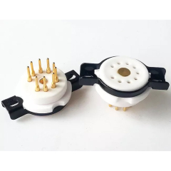 1PC EIZZ 9pin Ceramic Vacuum Tube Socket for 12AT7 ECC81 ECC82 ECC83 12AY7