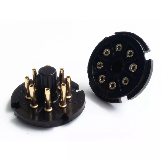 1PC 8pin S8AEH-G bakelite Gold plated Vacuum tube socket for KT66 GZ34 5R4GY 5U4G 6AS7G 6B4G