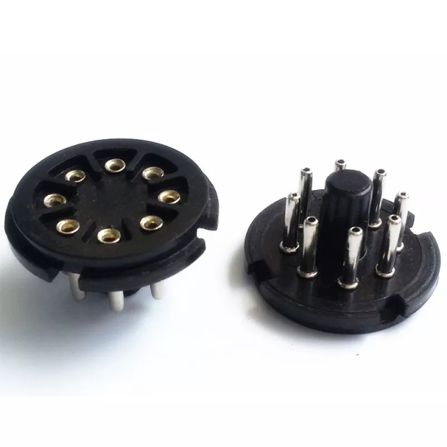 1PC 8pin S8AEH bakelite Silver plated Vacuum tube socket for KT66 KT88 6SL7 6SN7 6V6 5AR4