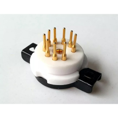 1PC EIZZ 9pin Ceramic Vacuum Tube Socket for 12AT7 ECC81 ECC82 ECC83 12AY7