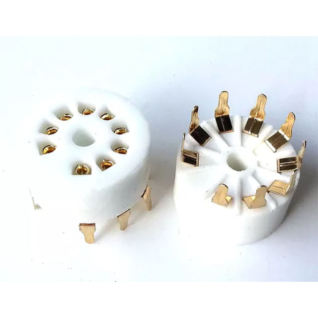1PC Gold Plated GZC9-Y-3 9pin Vacuum Tube Socket for 6p1 6n1 6n3 6p14
