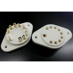 1PC Gold Plated Ceramic Tube Socket 10Pin GZC10-B for Telefunken EL152 FL152