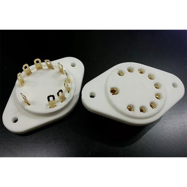 1PC Gold Plated Ceramic Tube Socket 10Pin GZC10-B for Telefunken EL152 FL152