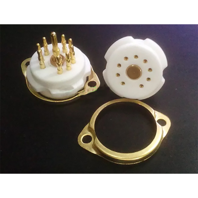 1PC GZC9-T-G 9pin Vacuum Tube Socket for 12AX7 EL84 ECC82 6922