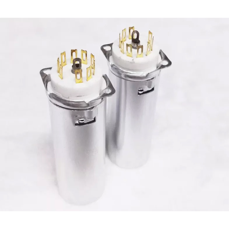 1PC GZC9-F-A-70-G 70mm Golden 9pin Tube socket for EL84 6P14 6BQ5 6CA4 6H30PI 12BH7 6P1 With Shield Base