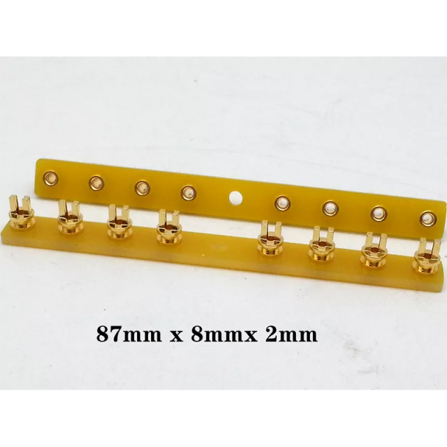 1PC EIZZ 8pins 24K Gold Plated Copper TURRET Guitar AMP TAG BOARD STRIP BOARD