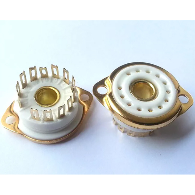 1PC Gold Plated 13pin QS30-1 SZ-8 Vacuum Tube Sockets for B5092 B13B ZM1020
