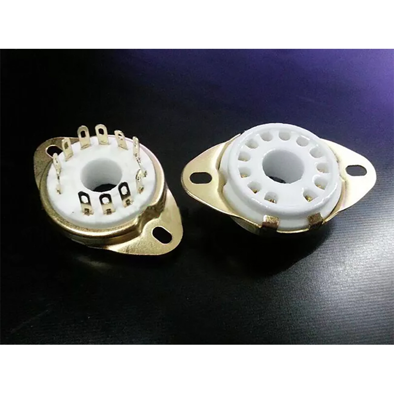 1PC Gold plated Ceramic Tube Socket Vacuum tube socket 12Pin for 9MN8/8AC9 50CA10