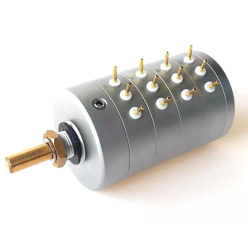 1PC EIZZ HIFI 4 Channels 24-Step Stereo Attenuator Potentiometer LOG 10K