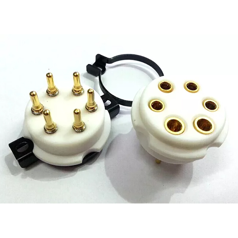 1PC EIZZ 6 pin Telflon Vacuum Tube Socket for WE310 310A WE310A VT57 VT58