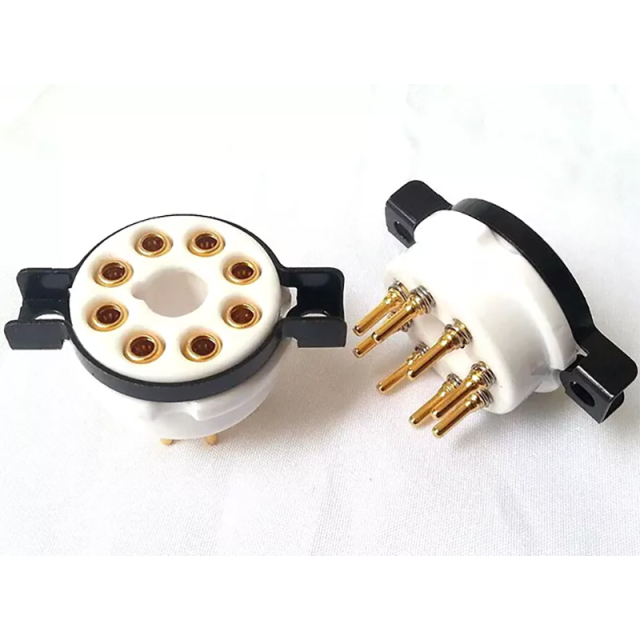 1PC EIZZ 8 pin Ceramic Vacuum Tube Socket for 6V6 KT88 EL34 5AR4