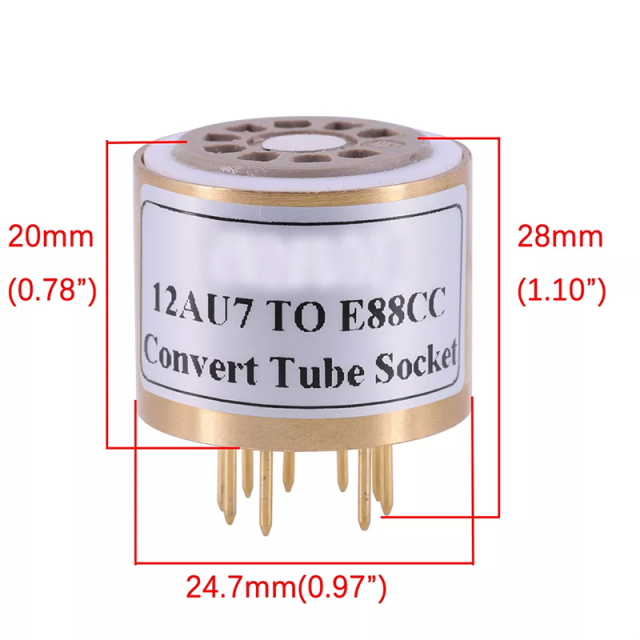 1PC 12AU7 to E88CC Vacuum Tube socket Convert Adapter HIFI Diy parts