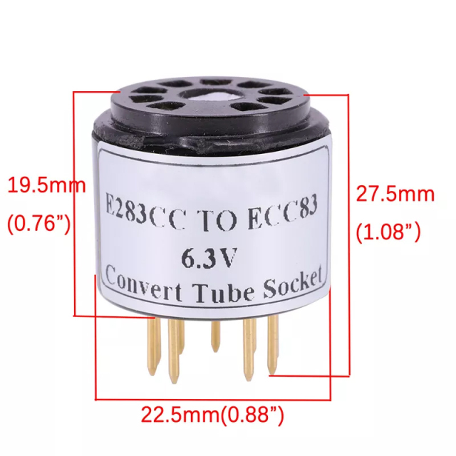 1PC Bakelite handmade E283CC TO ECC83 6.3V E283CC TO 12AX7 Vacuum Tube AMP socket Convert Adapter