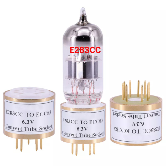 1PC E283CC (top ) TO ECC83 6.3V E283CC TO 12AX7 E283CC TO ECC83 Vacuum Tube AMP socket Convert Adapter