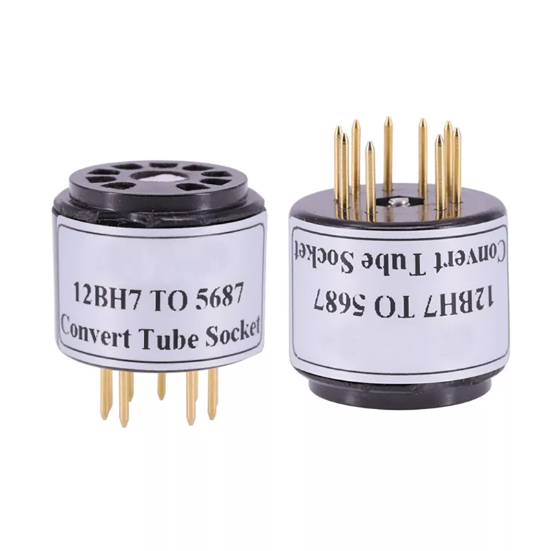 1PC Bakelet 12BH7 TO 5687 Vacuum Tube socket Adapter 9pin to 9pin
