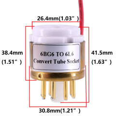 1PC 8Pin TO 8Pin 6BG6 to 6L6 6L6G Vacuum tube adapter socket converter 6BG6 to 6L6