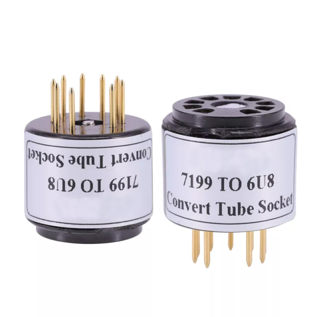 1PC Black bakelite gold-plated socket 7199 to 6U8 Vacuum TUBE SOCKET ADAPTER