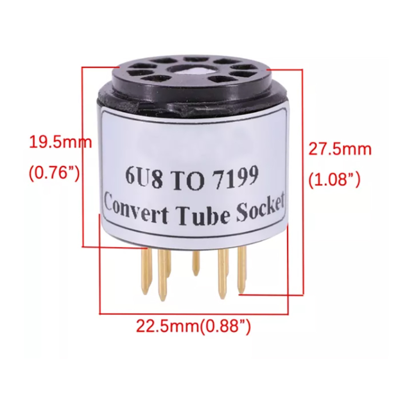 1PC Bakelite 6U8A 6U8 TO 7199 DIY Audio parts Vacuum Tube socket Adapter converter