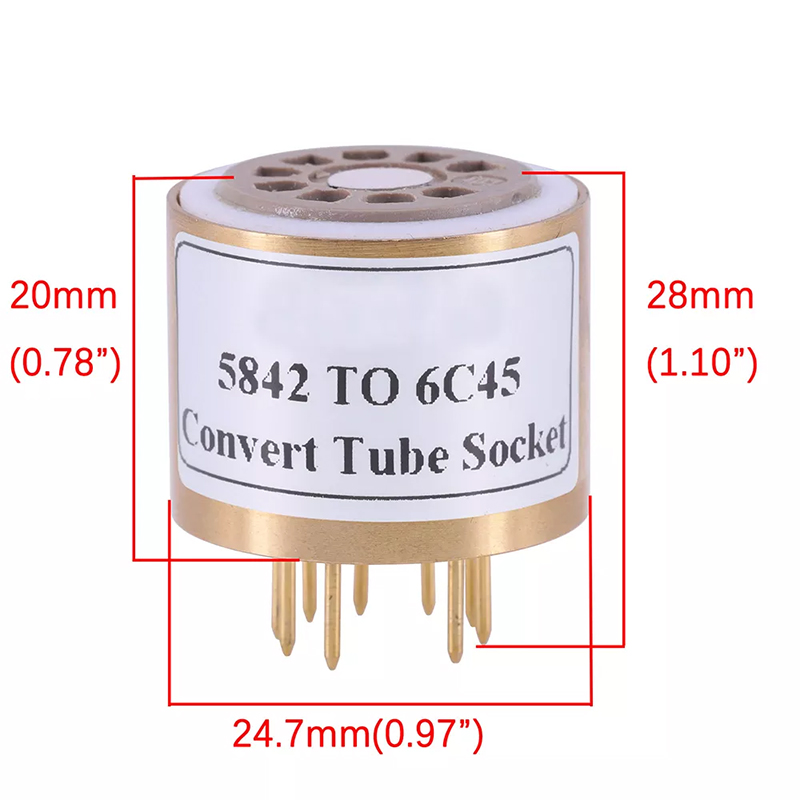1PC handmade 5842 TO 6C45 Vacuum Tube socket Adapter