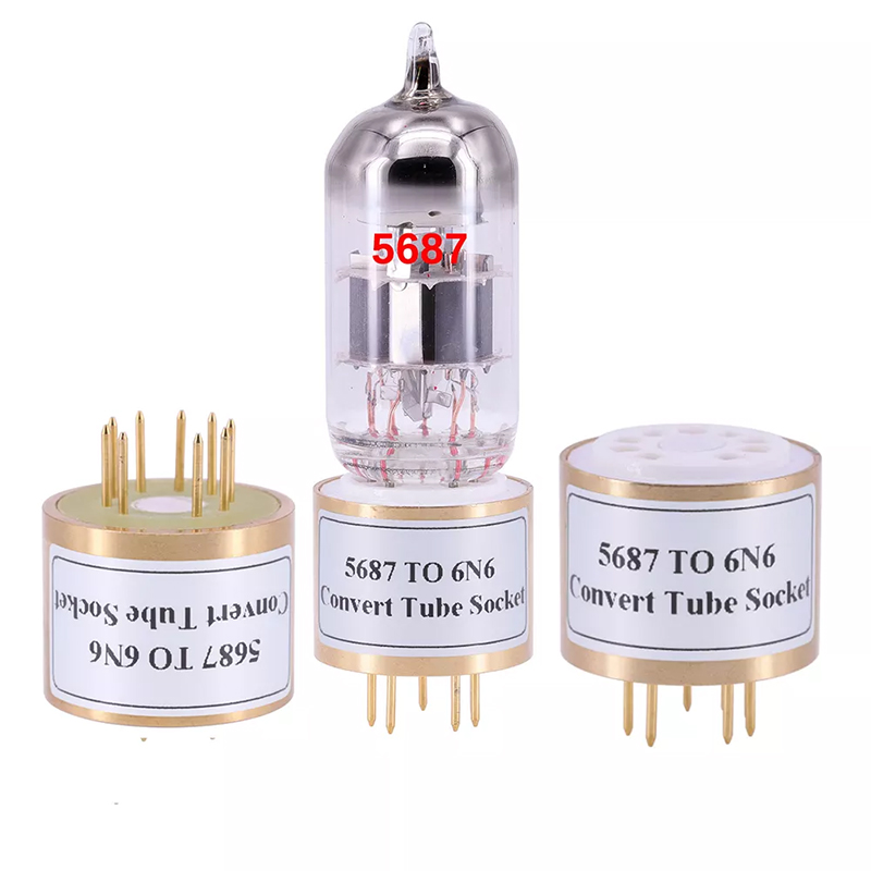 1PC Ceramic 5687 TO 6N6 E88CC 6922 6DJ8 Vacuum Tube socket Adapter