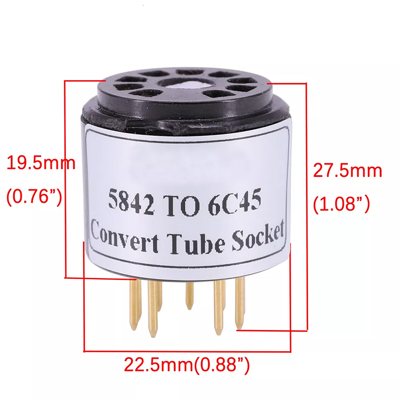 1PC black bakelite socket 5842 TO 6C45 Vacuum Tube socket Adapter converter