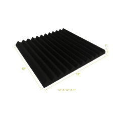 48pcs/lot Pack BLACK Red Acoustic Foam Panel Wedge Studio Soundproofing Wall Tiles 12" X 12" X 1" 300X300X25mm  Stock in USA and Germany