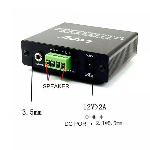 1pc LP-A1 Digital Hi-Fi Stereo Audio Mini Headphone Amplifier 2ch Output Class-D power amplifier with adapter cable
