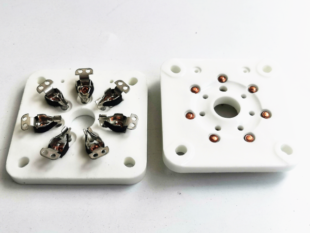 1PC 7 pin Vacuum Tube silver plated Ceramic Sockets for 6C33 FU29 FU19 FU32 FU30