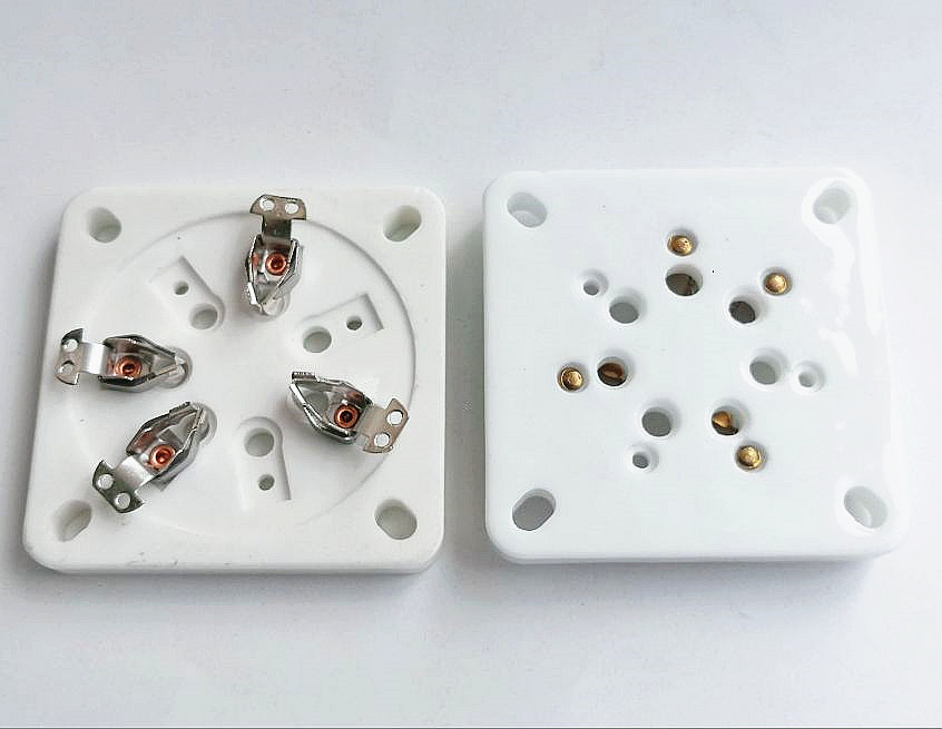 1PC 7Pin Tube Socket Base Chassis Mount Ceramic Vacuum Tube socket silver plated for GM70 GM71