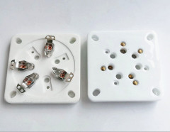 1PC 7Pin Tube Socket Base Chassis Mount Ceramic Vacuum Tube socket silver plated for GM70 GM71