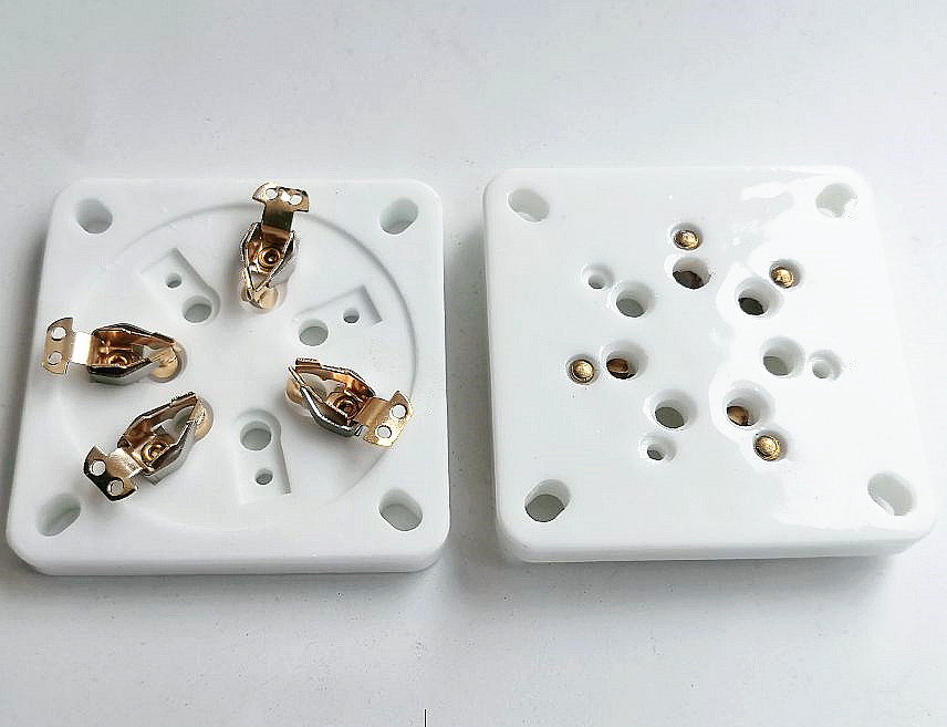 1PC 7Pin Tube Socket Base Chassis Mount Ceramic Vacuum Tube socket Gold plated for GM70 GM71