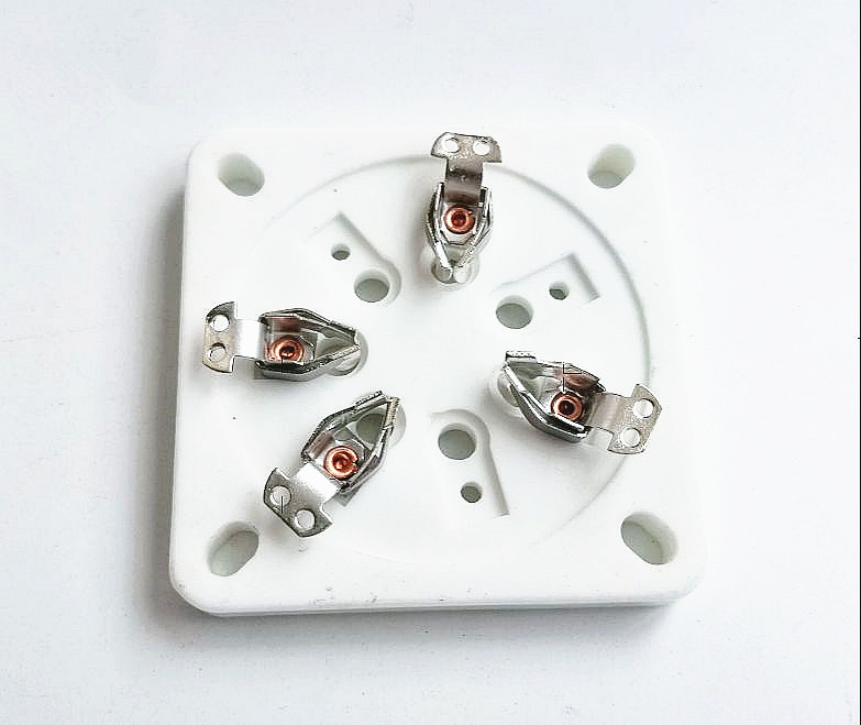 1PC 7Pin Tube Socket Base Chassis Mount Ceramic Vacuum Tube socket silver plated for GM70 GM71