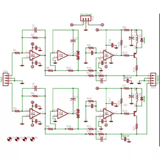 1PC Drive PCB board for 500UA 650Ω VU panel meter HIFI DIY