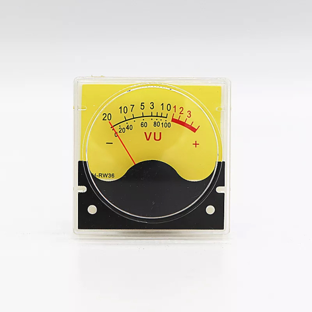 1PC Yellow H-R36 VU Panel meter for tube amplifier DIY Speaker CD DVD player