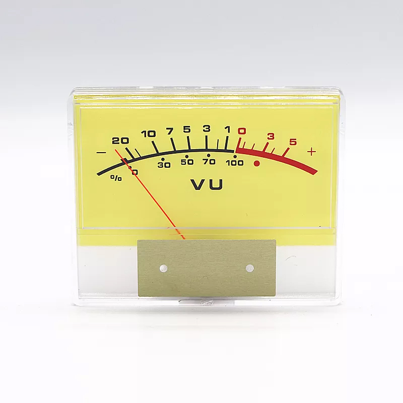 1PC H-7438 yellow DC 500uA dB Power panel meter for tube amplifier DIY Speaker CD DVD player