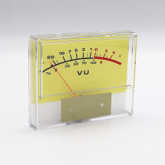 1PC H-7438 yellow DC 500uA dB Power panel meter for tube amplifier DIY Speaker CD DVD player