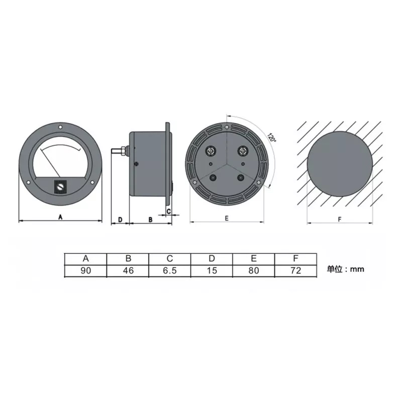 1PC SO-65 DC 100UA 4500Ω VU panel meter with yellow backlight for tube Amplifier speaker power supplier