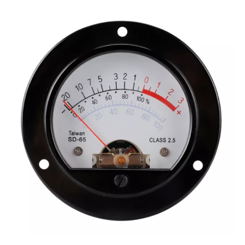 1PC SO-65 DC 500UA 650Ω VU panel meter with yellow backlight for tube Amplifier speaker power supplier