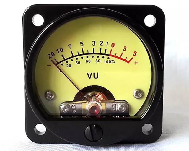 1PC SO-45 DC 500VU panel meter with yellow backlight for tube Amplifier speaker power supplier