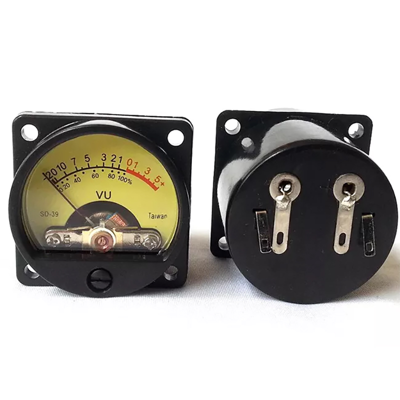 SO-39 1PC For HIFI Amplifier 39mm SD39 DB 500V VU panel meter With Yellow Back Light