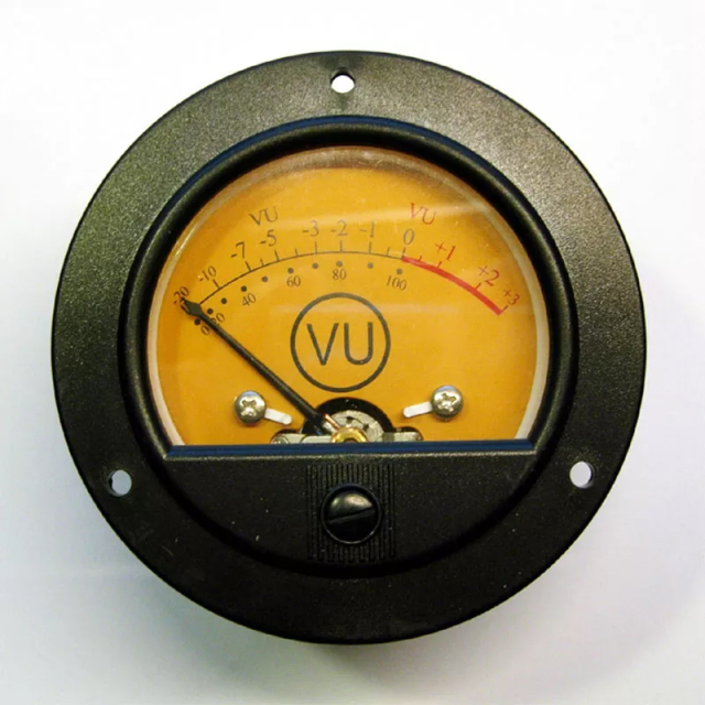 1PC SO-65 DC 100UA 4500Ω VU panel meter with yellow backlight for tube Amplifier speaker power supplier