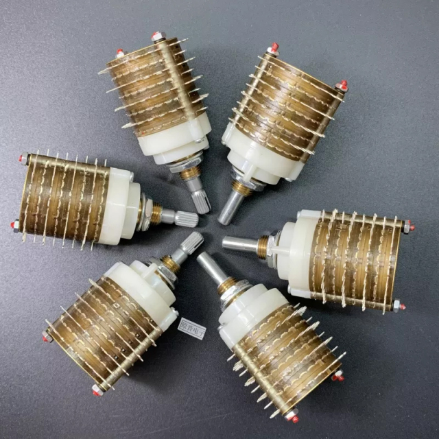 1PC 4pole 24step ROTARY SWITCH Attenuator Pot Potentiometer Volume Control peduncular shaft Round shaft