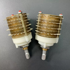 1PC 4pole 24step ROTARY SWITCH Attenuator Pot Potentiometer Volume Control peduncular shaft Round shaft