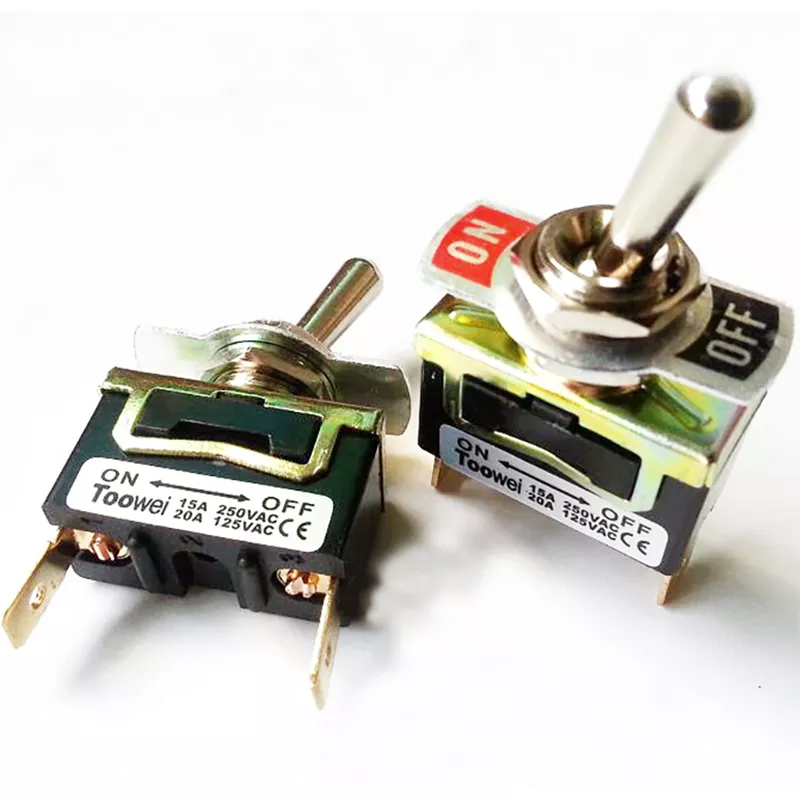 1PC DPDT ON-OFF Toggle Switch 2pins Brass screw pins AC 250V 15A 125V 20A Heavy