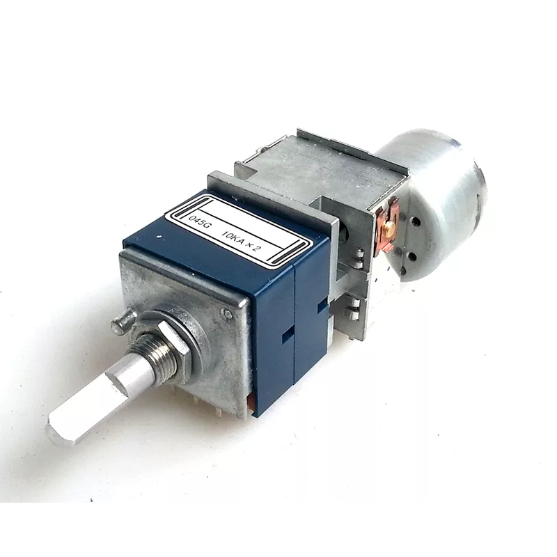 1 PC ALPS RK27 Motor Potentiometer Double 10kA 50kA 5KA 100KA 2X 3pins tube amplifier DIY parts