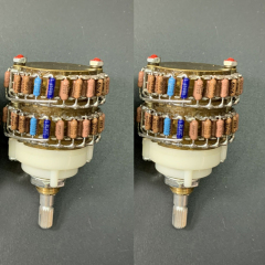 1pc 2 channels 10K 50K 100K 4 Pole 4X24 Step rotary switch volume Attenuator Potentiome​ter rotary switch with DALE Resistor peduncular shaft